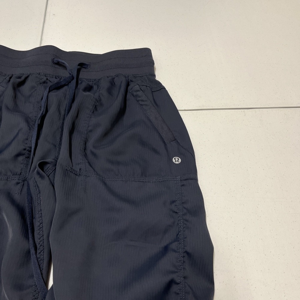Lululemon Studio Dance Pants Blue Pull On Ruched Straight Leg Lounge Comfort - Picture 4 of 14